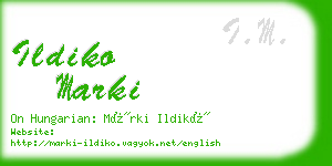 ildiko marki business card